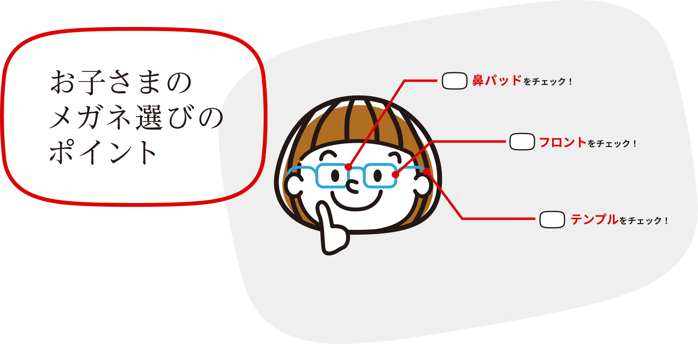 お子さまのメガネ選びのポイント